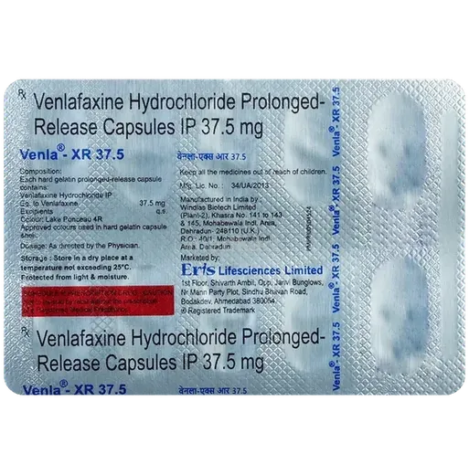venla xr 37.5mg tablet 10's